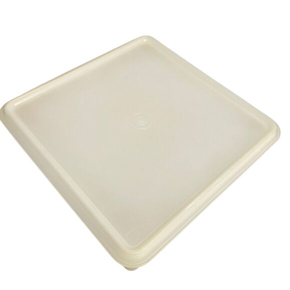 Vintage Tupperware Snack n Store Storage Container Sheer Lid 514 515 Square 9" - Picture 6 of 9